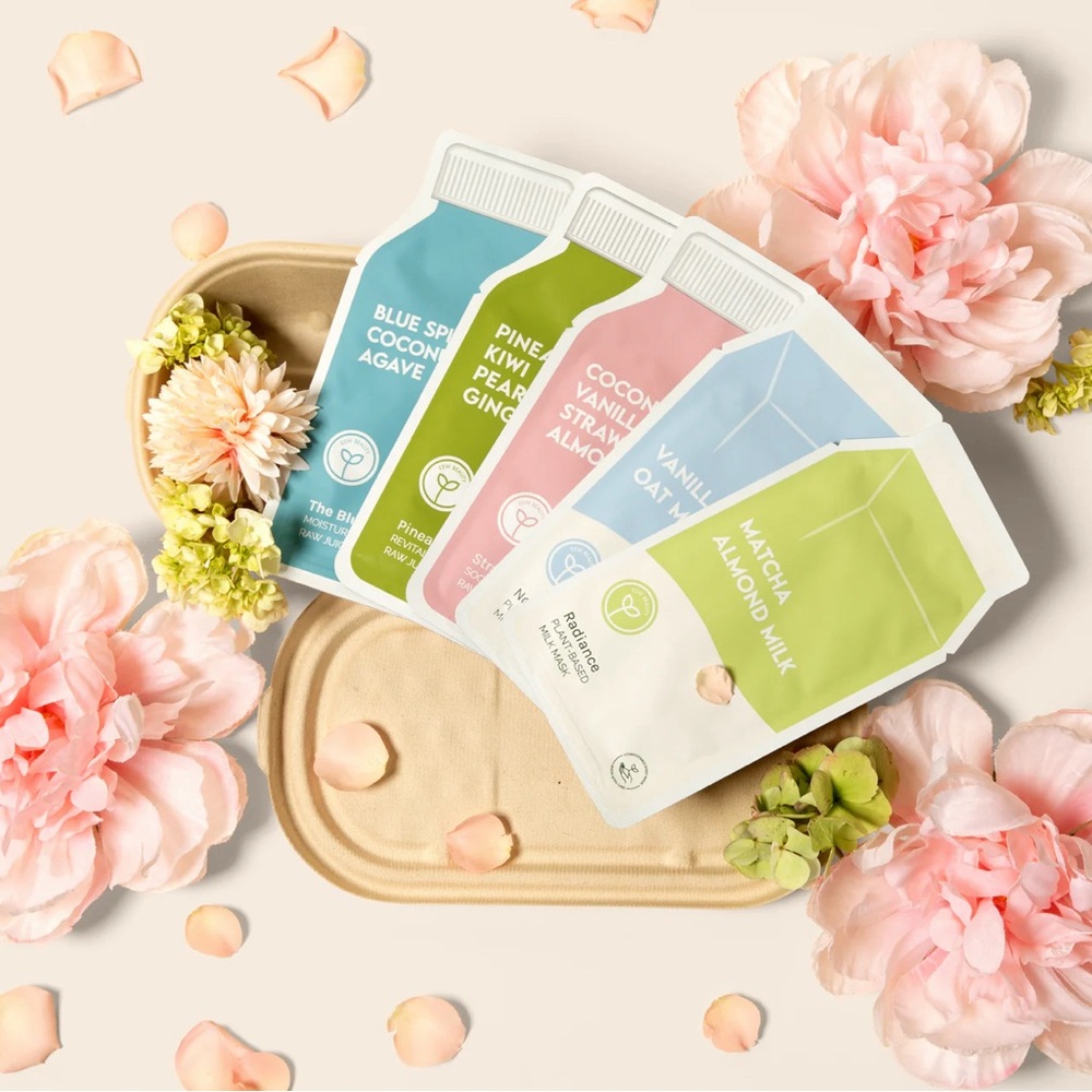 NEW Raw Juice Whole Food Facial 5 Sheet Mask Set Plant Based Skincare - Picture 4 of 12